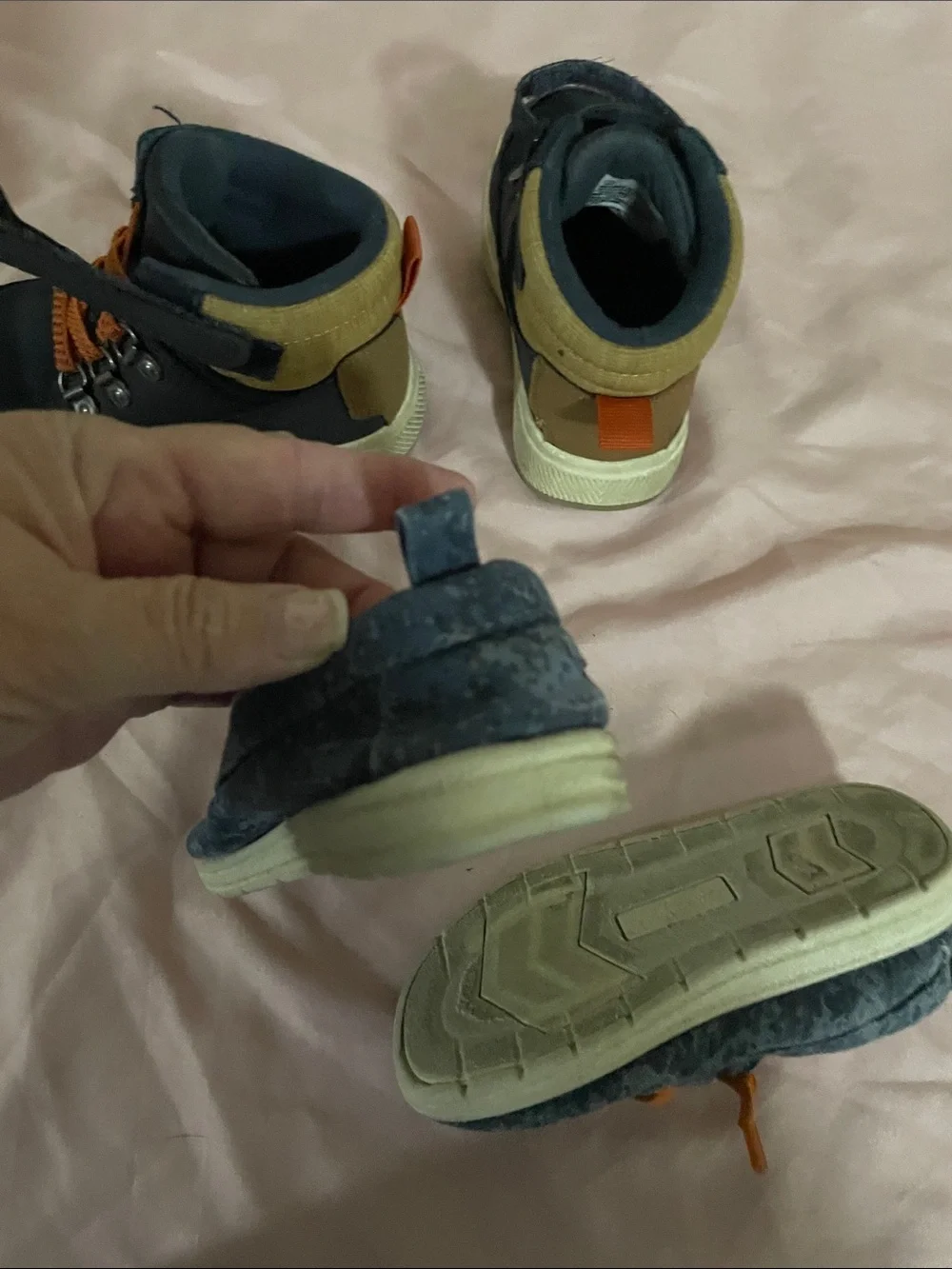 Cat & Jack Navy Sneakers with Orange Accents - Kids Pack